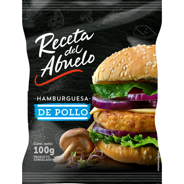 HAMBURGUESA RECETA DEL ABUELO POLLO 100 GRS