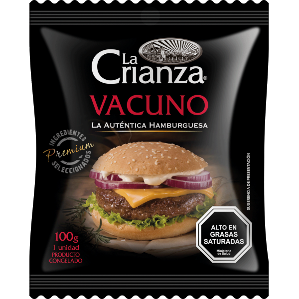 HAMBURGUESA VACUNO LA CRIANZA 100 GRS