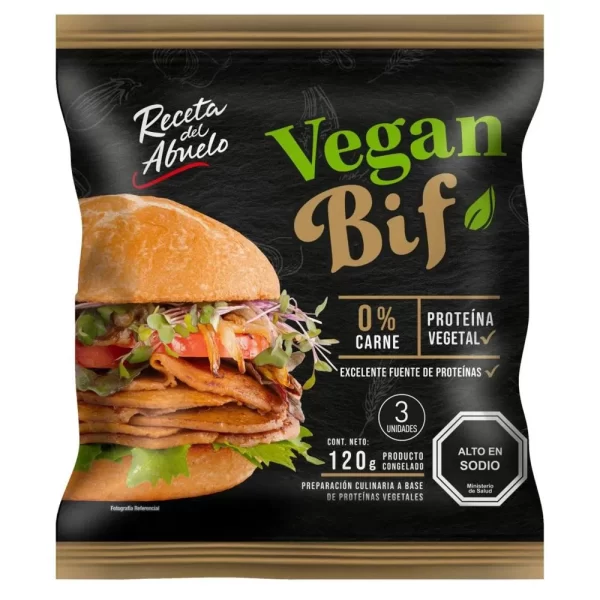 HAMBURGESA VEGAN BIF 120 GRS RECETA DEL ABUELO